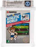 Athletic World: Family Fun Fitness (NES, Bandai, 1987) Wata 6.0 CIB (Complete in Box) Box 5.0, Cartridge 7.5, Manual 4.5...