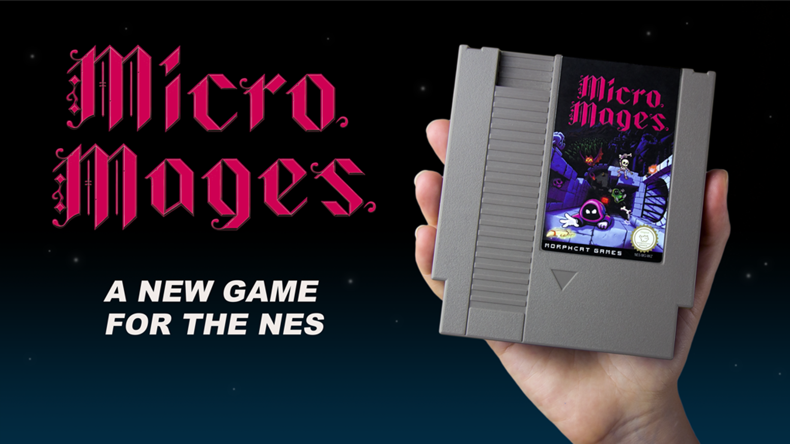 Micro Mages is a platform game for 1-4 players. Available on a real NES cartridge and many other platforms via emulation.