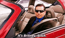 Michael Scott Its Britney Bitch GIF - MichaelScott ItsBritneyBitch Car GIFs
