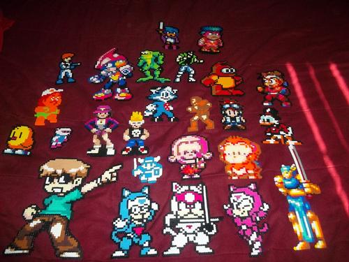 Samples of Perler sprites that I made.
